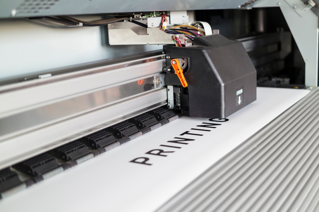 Printer producing a print run